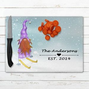 Personalized Holiday Glass Cutting Boards